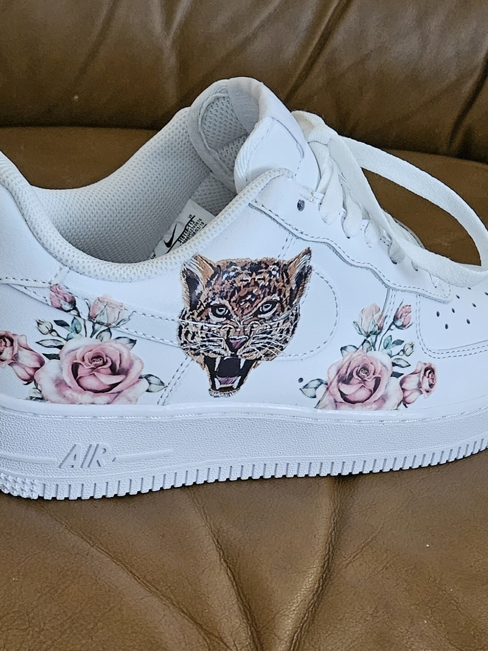 Women's Nike Air Force 1 '07 Customized Floral Designer Sneakers Sz 7.5 WOMEN/6Y - Picture 3 of 14